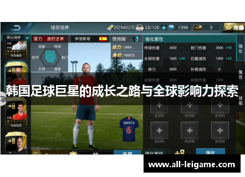 韩国足球巨星的成长之路与全球影响力探索
